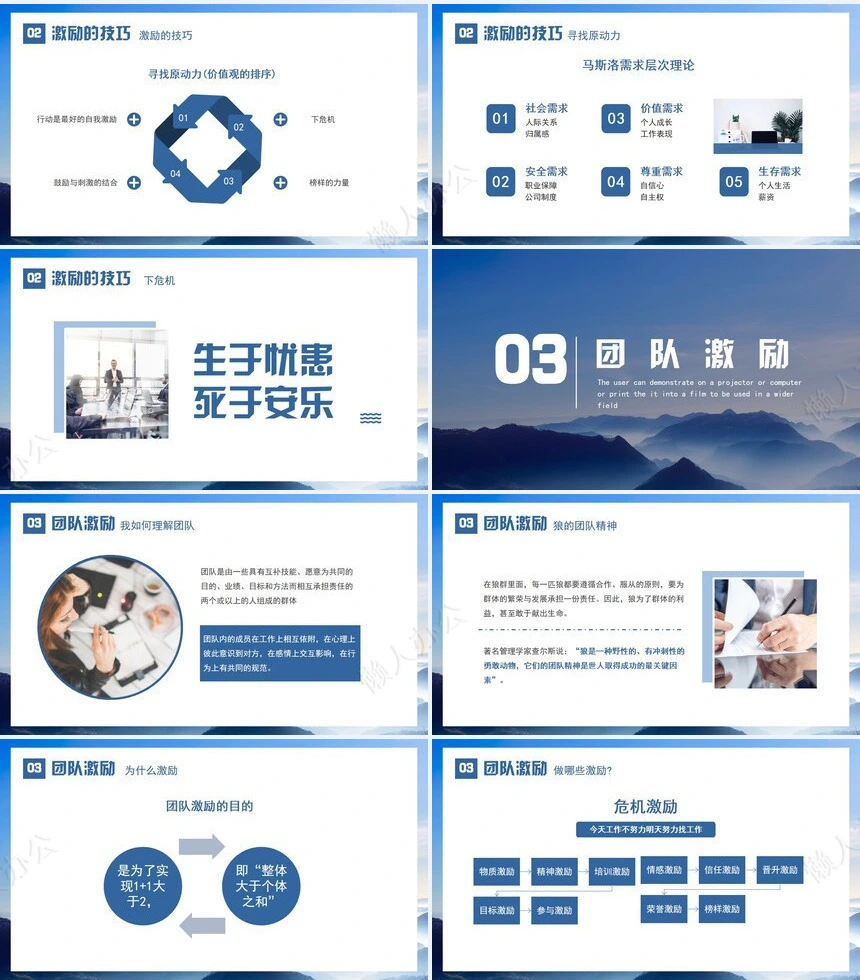 公司蓝色商务PPT(6)