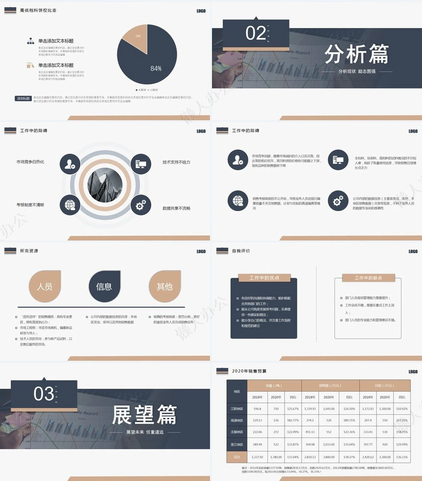 销售总结PPT模板(64)