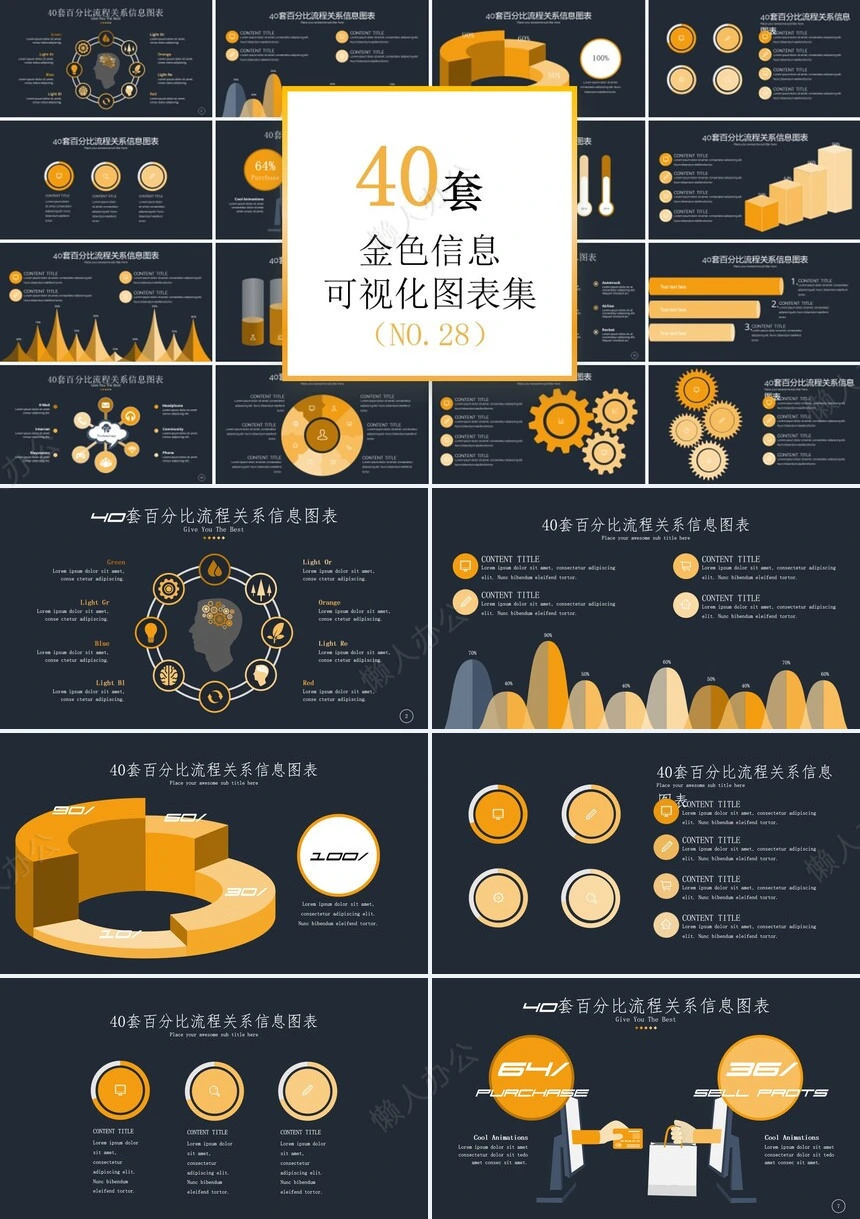 可视化通用PPT图表(34)