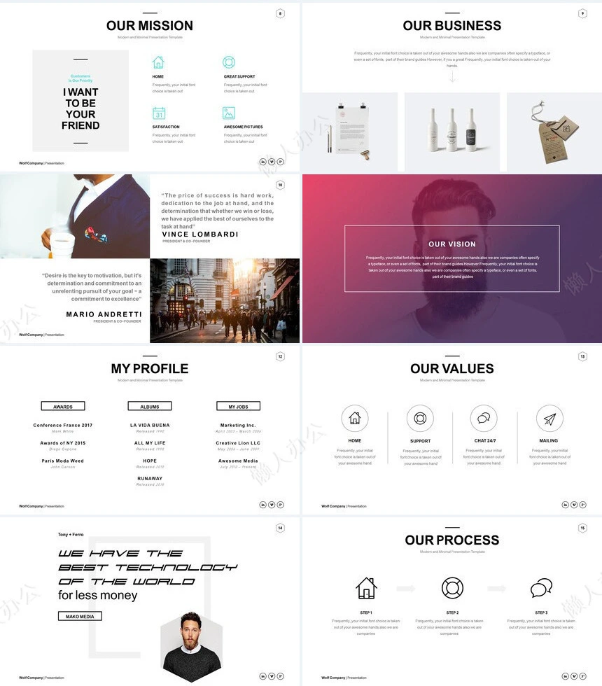 杂志风通用PPT模板