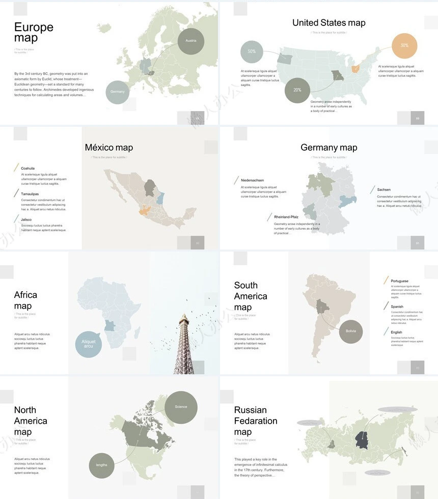 欧美商务风通用PPT模板