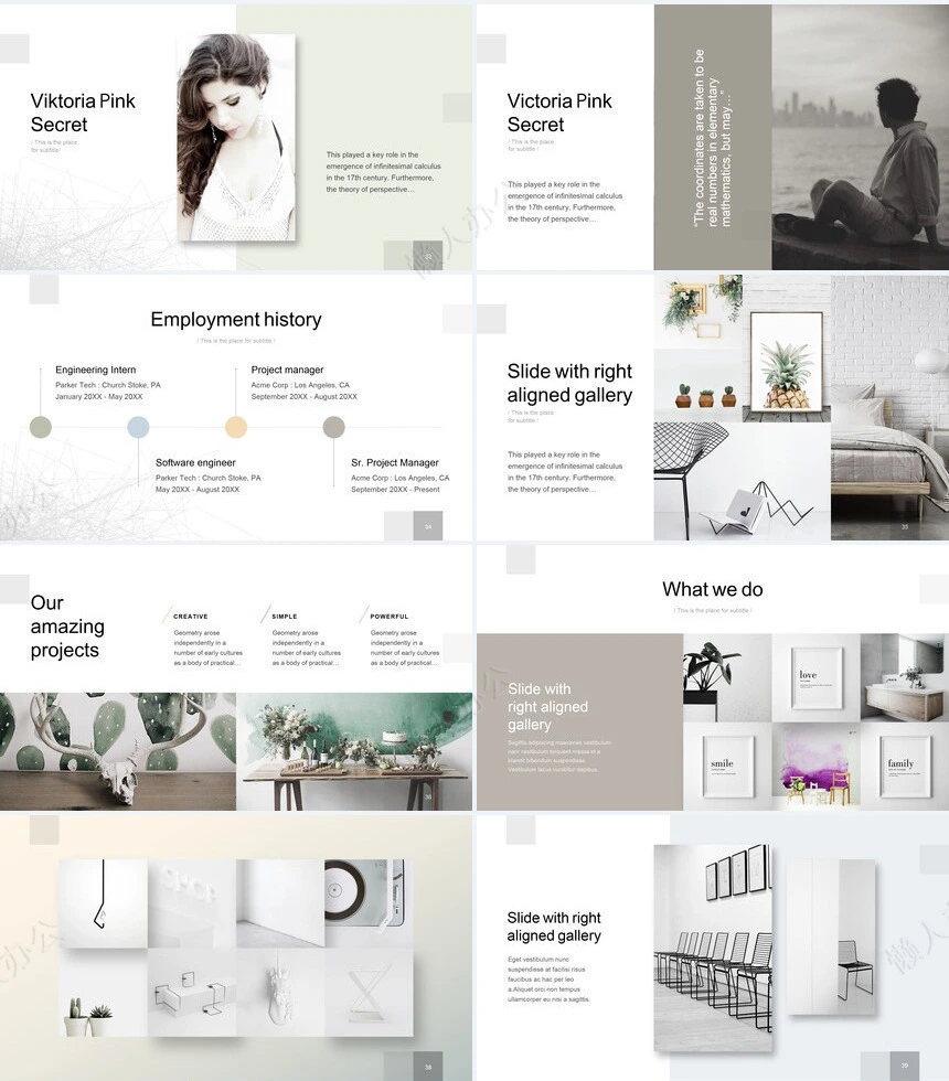 欧美商务风通用PPT模板