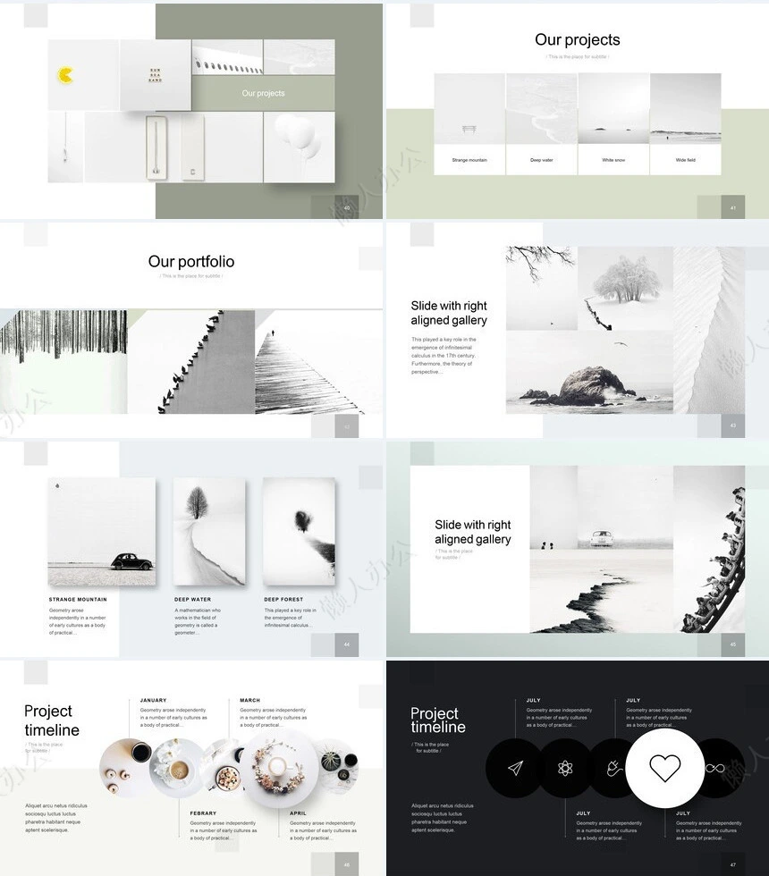 欧美商务风通用PPT模板