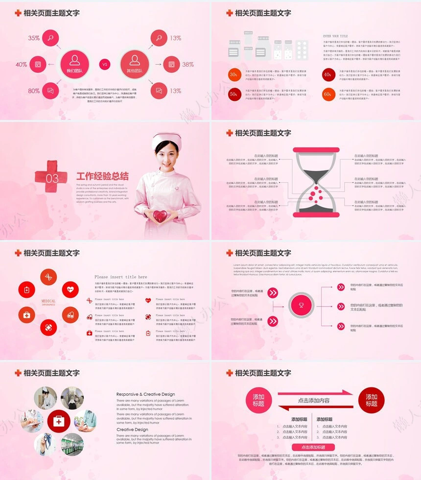 医疗医学工作总结汇报通用PPT模板(115)