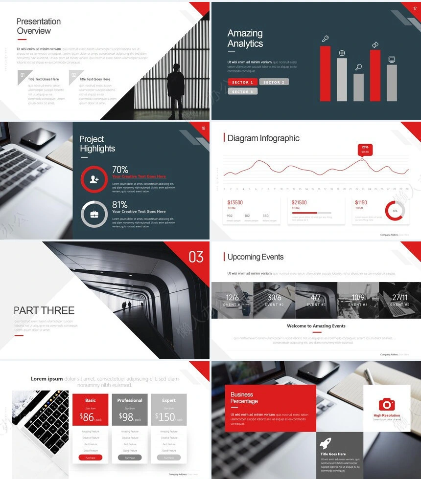 高级玫红商务风商业计划书通用PPT模板