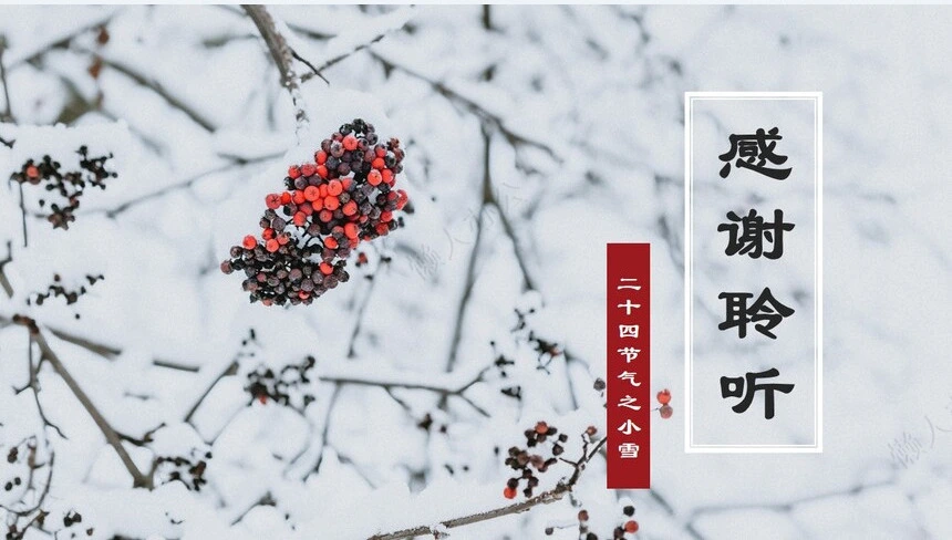 二十四节气小寒通用PPT模板(26)