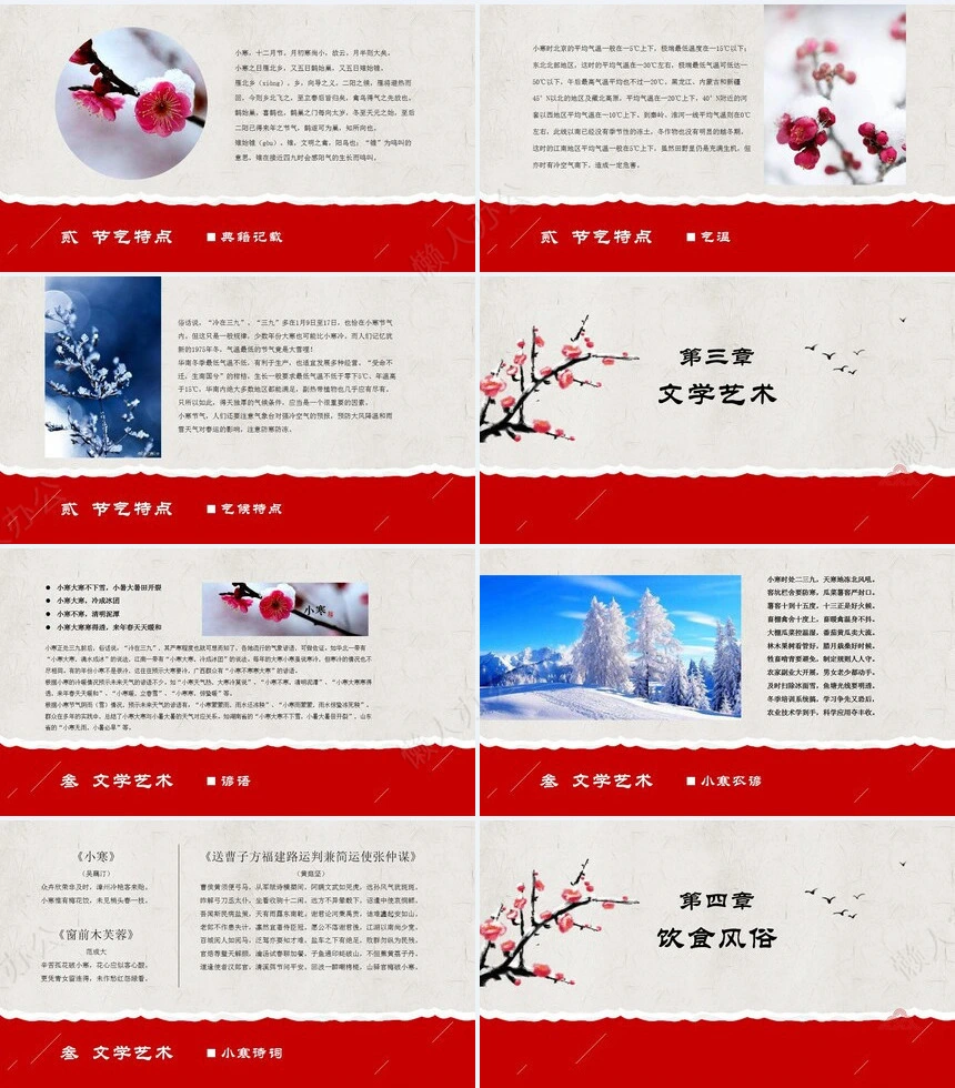二十四节气小寒通用PPT模板(29)