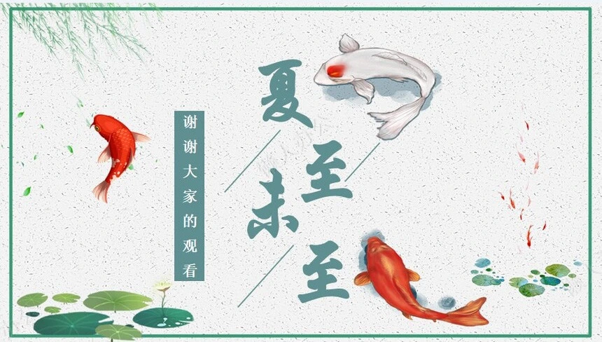 二十四节气夏至通用PPT模板(30)