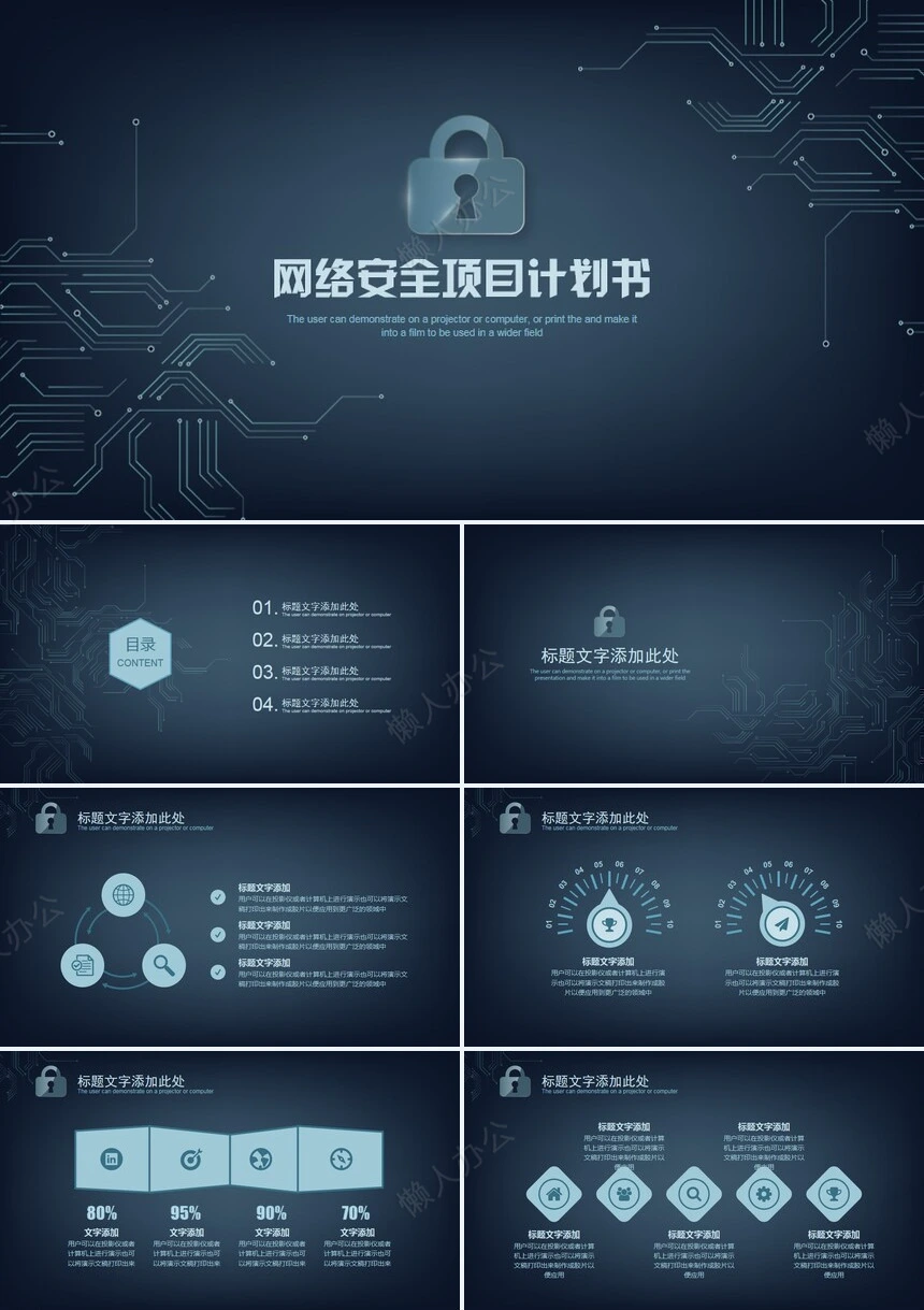 网络安全项目计划书公司介绍PPT模板
