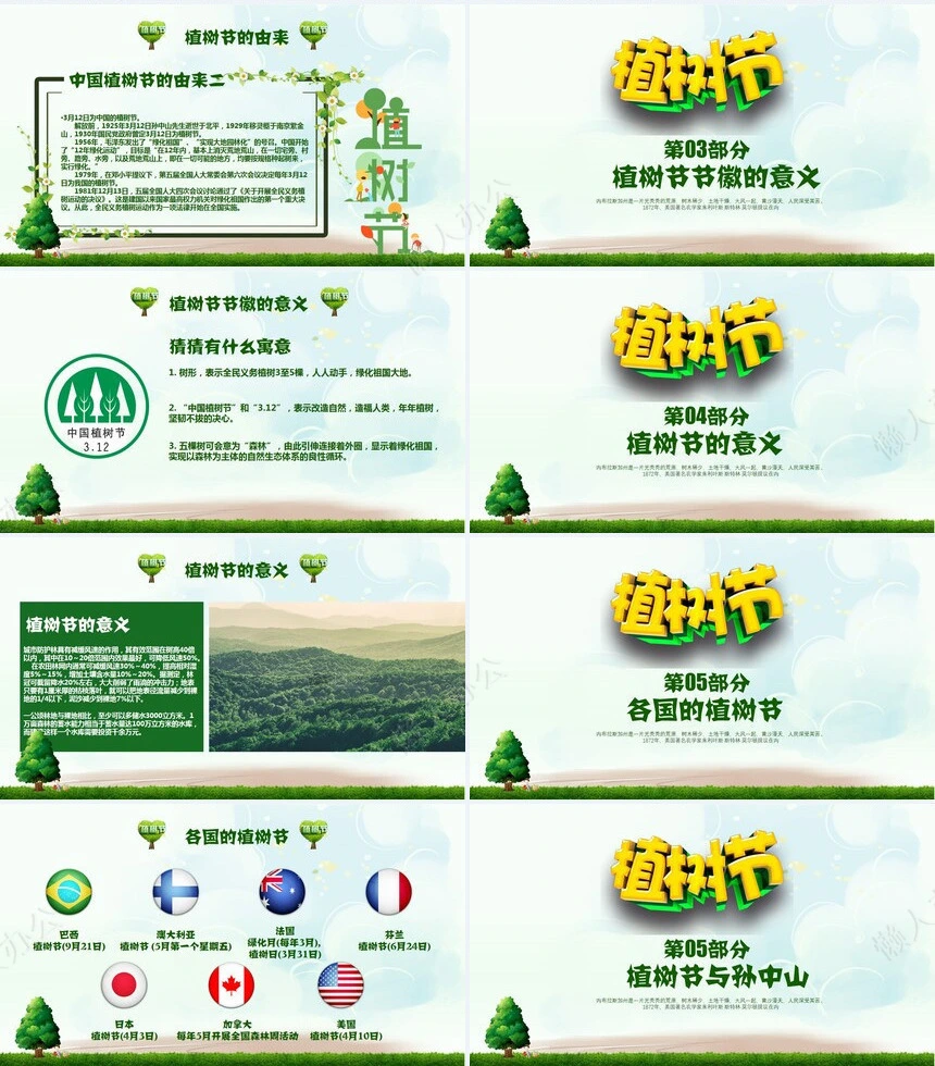 植树节通用PPT模板(101)