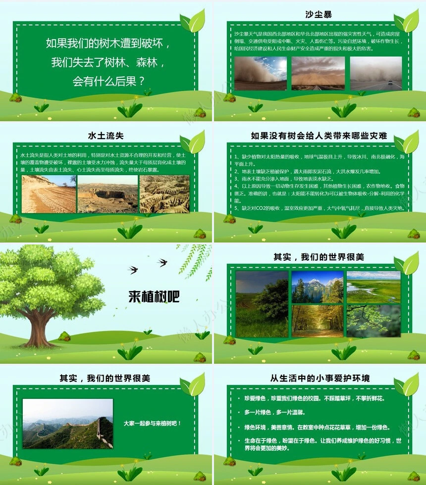 植树节通用PPT模板(49)