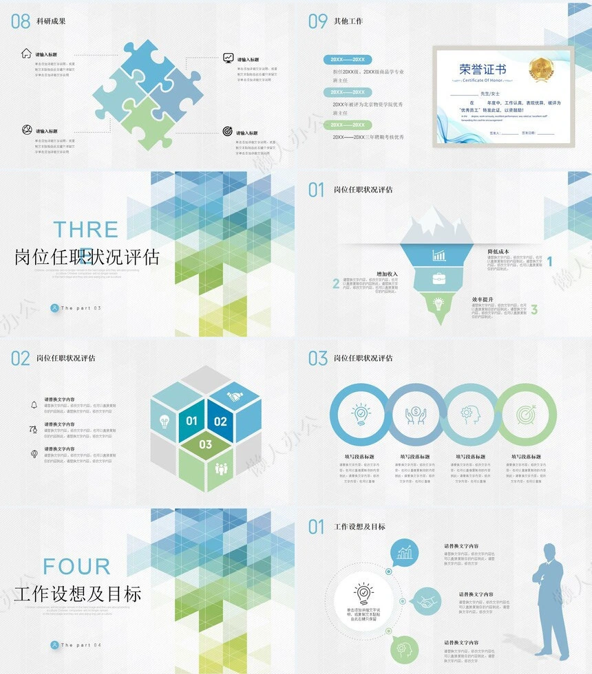 述职报告工作总结PPT工作总结动态PPT模板