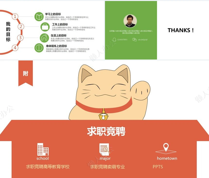 竞聘简历通用PPT模板(11)