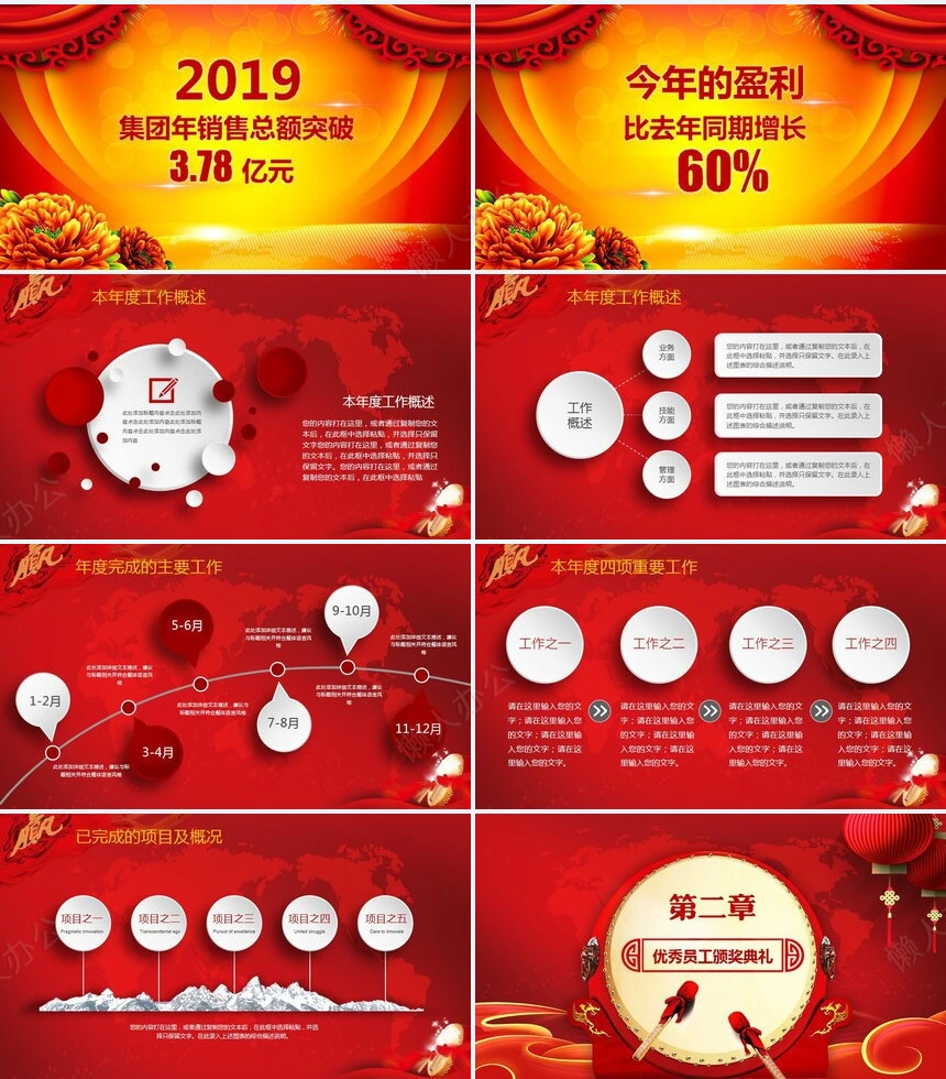 2023年会庆典年终总结PPT模板