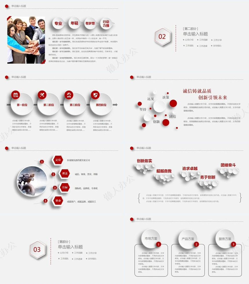 2023商务招商项目展示工作汇报计划总结通用PPT模板
