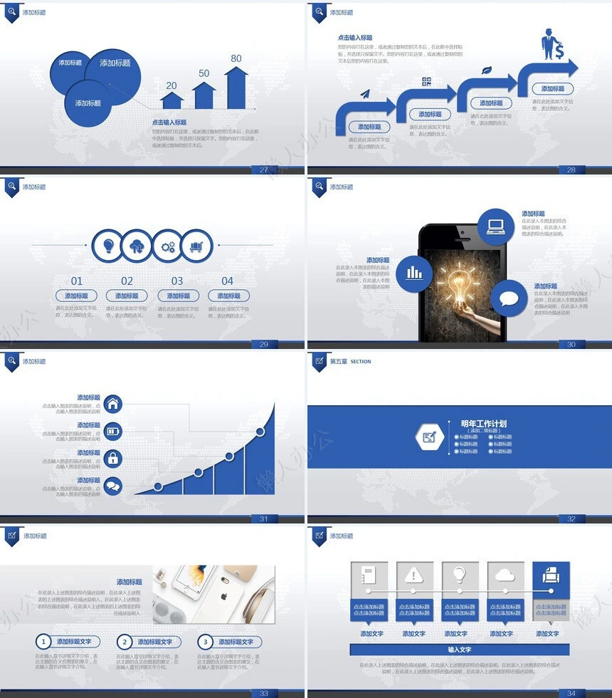 工作总结年终汇报PPT模板