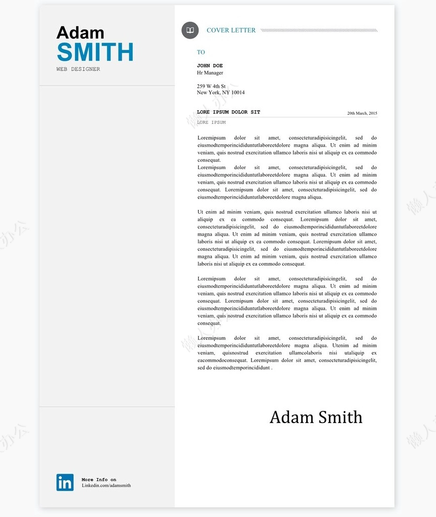 全英文外企求职简历word简历模板(6)