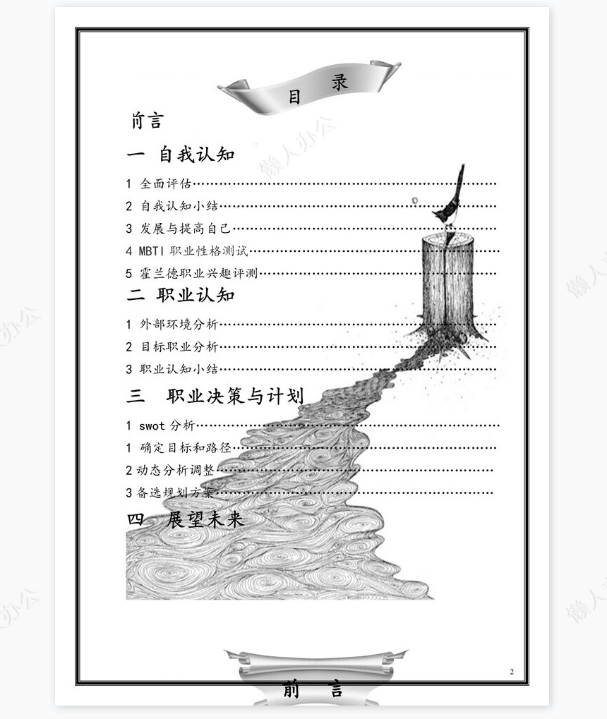 职业规划WORD模板(5)