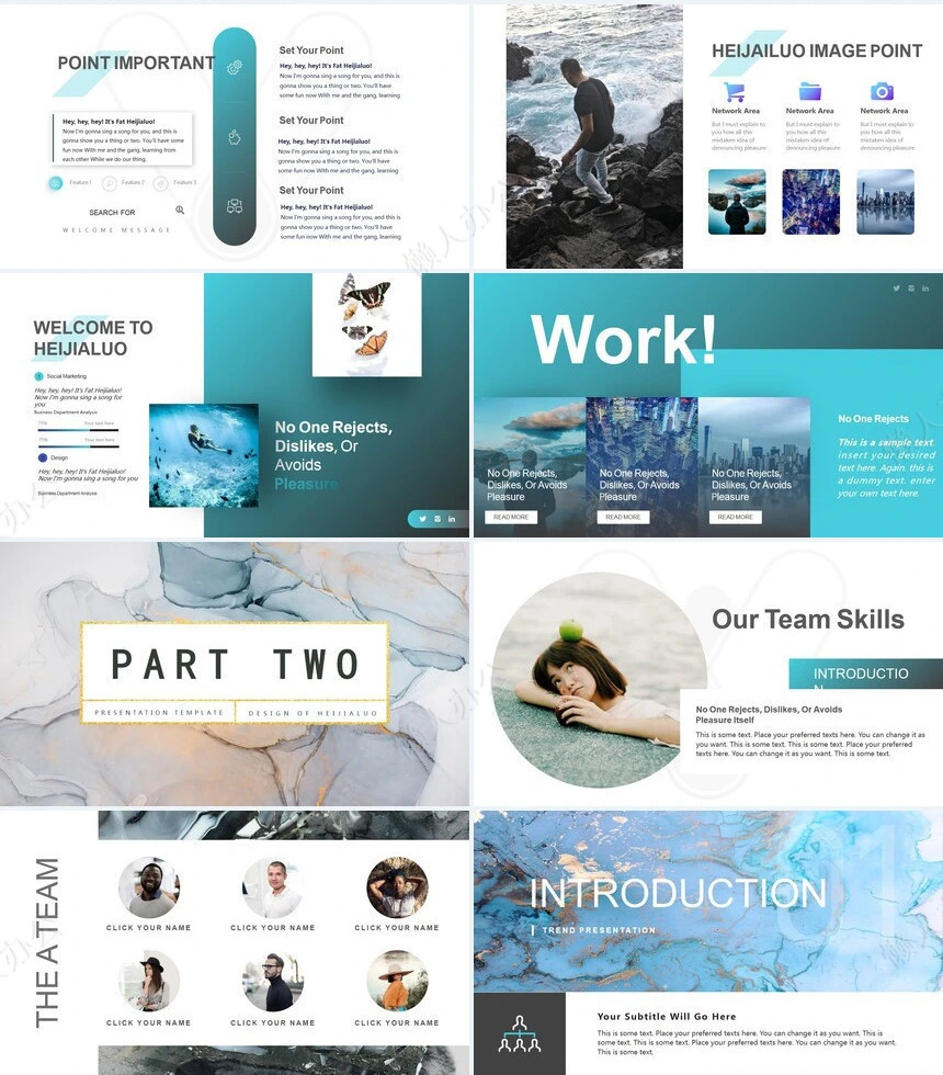 欧美风高端商务风通用PPT模板