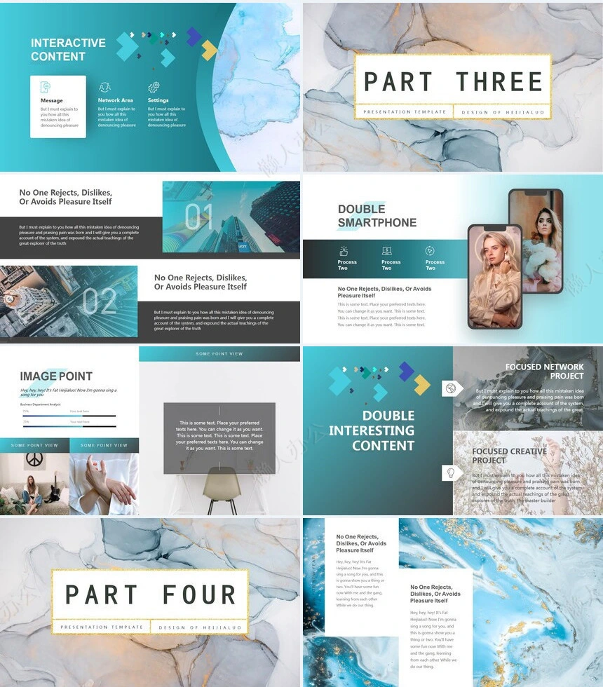 欧美风高端商务风通用PPT模板