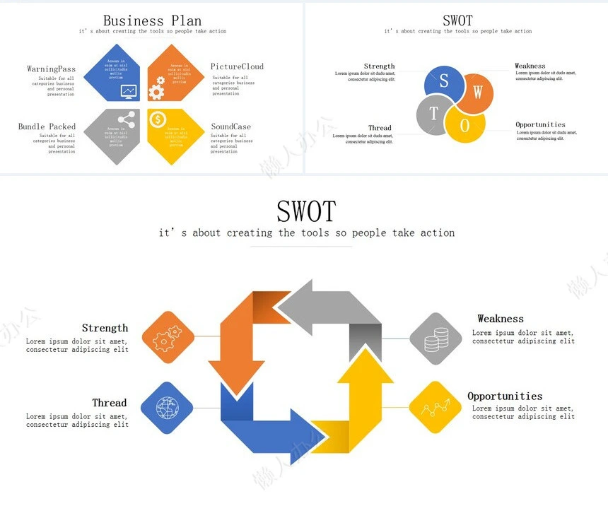 10款思维导图可视化图表PPT模板(2)