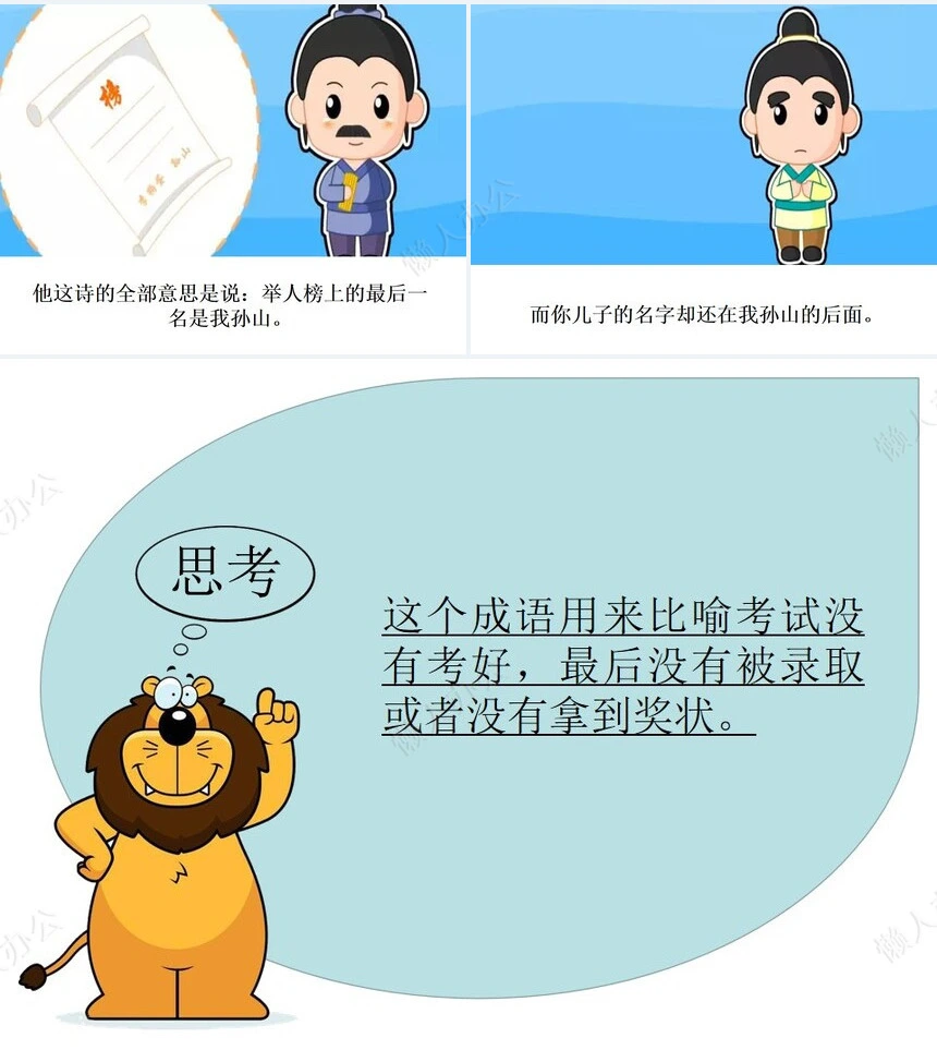 名落孙山成语故事PPT模板