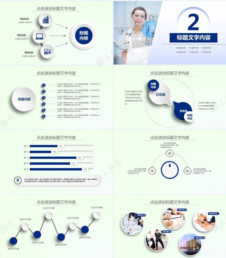 医疗行业工作汇报PPT模板