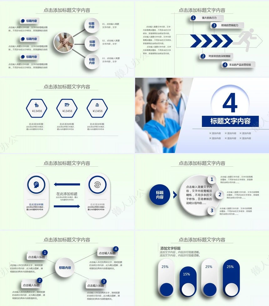 医疗行业工作汇报PPT模板