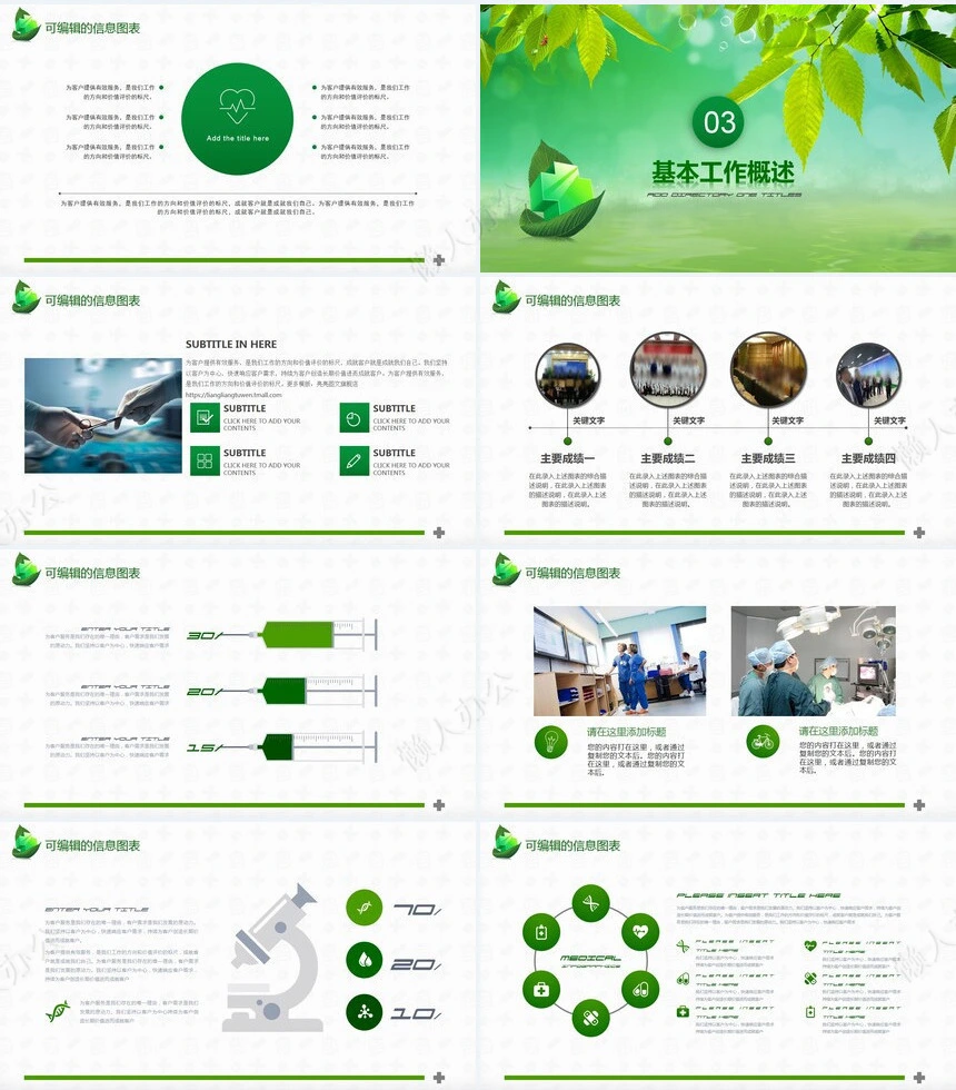 医院系统季度工作报告PPT模板